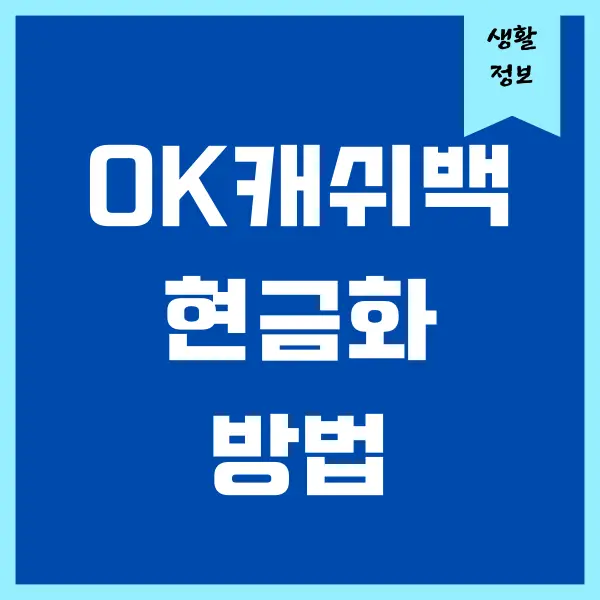 오케이캐쉬백 현금전환 방법 (현금전환 30만원 완료)
