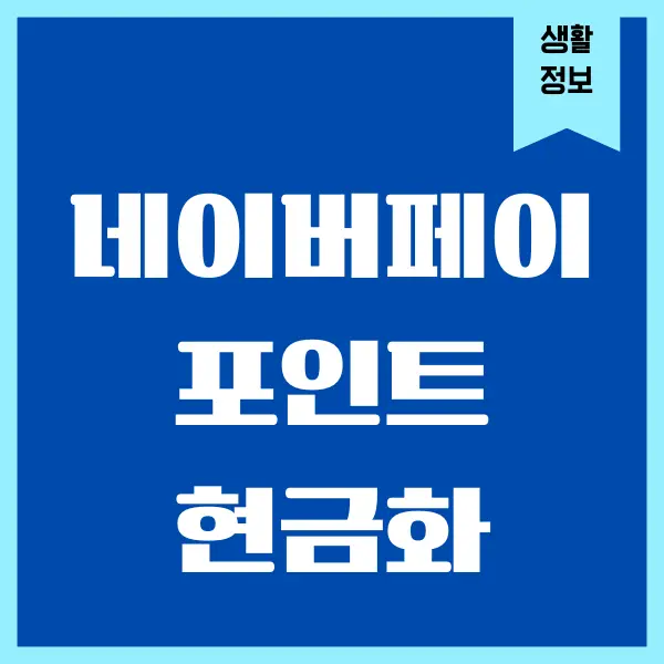 네이버페이 포인트 내보내기, 현금화 방법