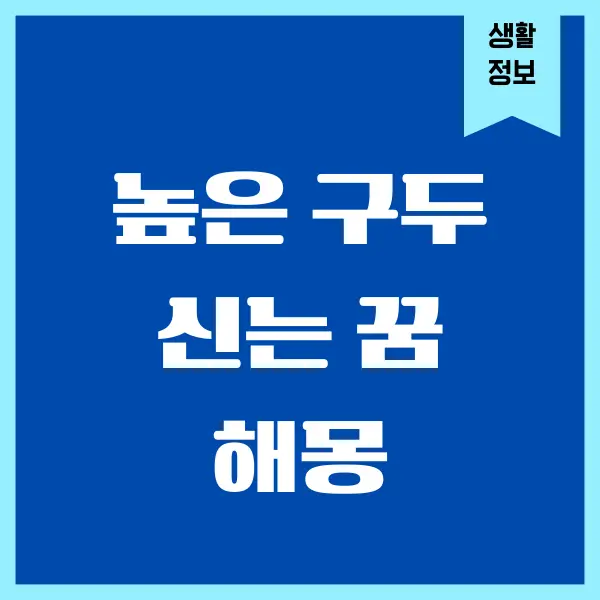 높은 구두 신는 꿈, 신발 관련 꿈 해몽 가이드