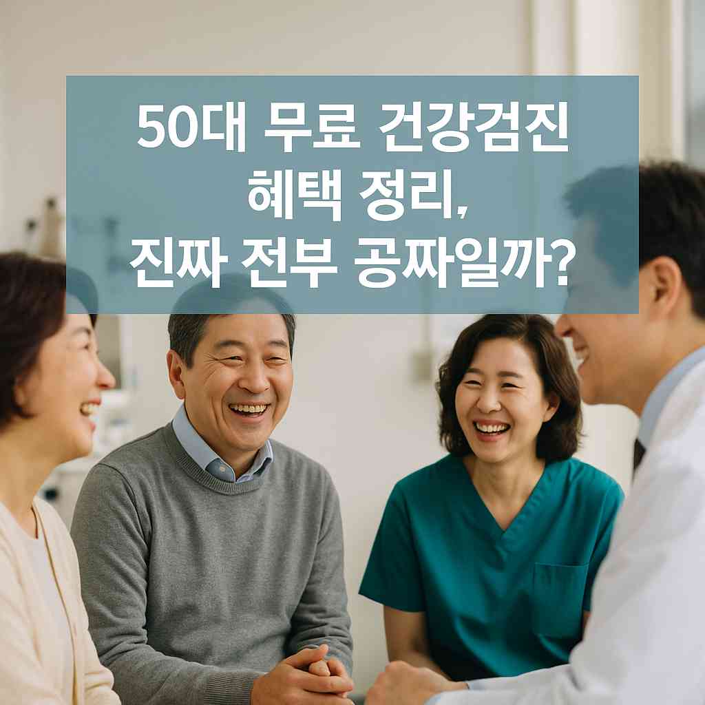 50대 무료 건강검진 혜택 정리, 진짜 전부 공짜일까