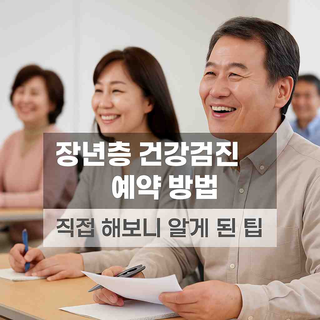 장년층 건강검진 예약 방법 직접 해보니 알게 된 팁