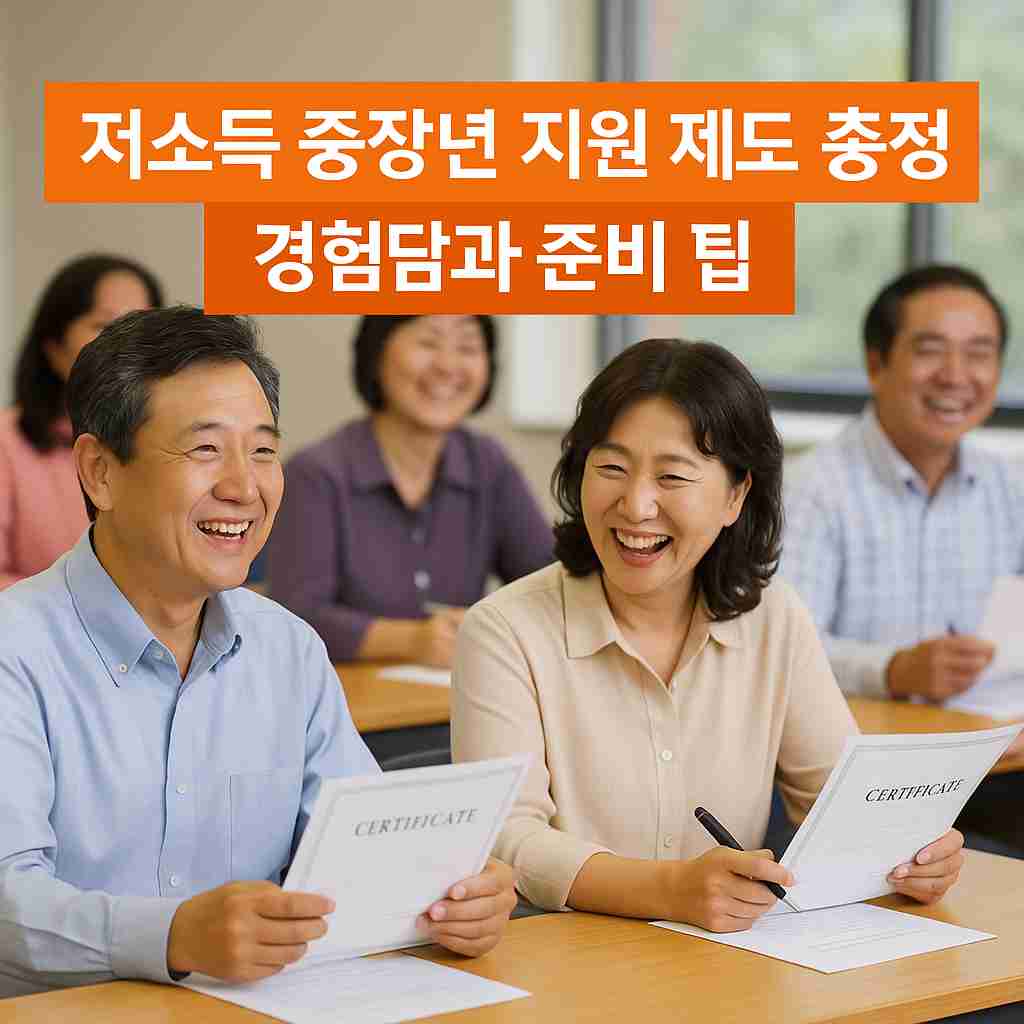 저소득 중장년 지원 제도 총정리 경험담과 준비 팁