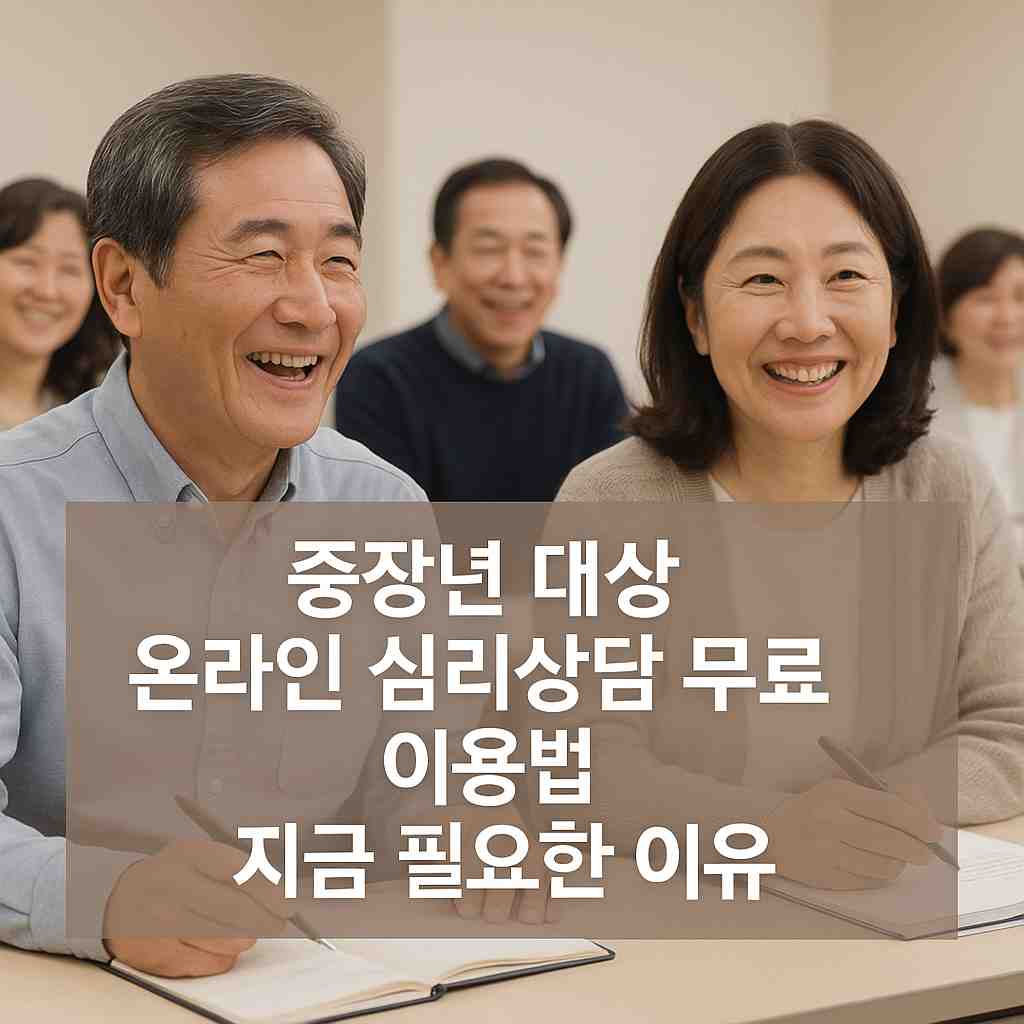 중장년 대상 온라인 심리상담 무료 이용법 지금 필요한 이유