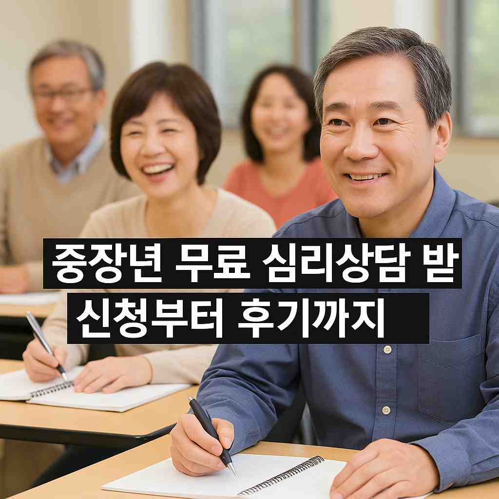 중장년 무료 심리상담 받는 법 신청부터 후기까지