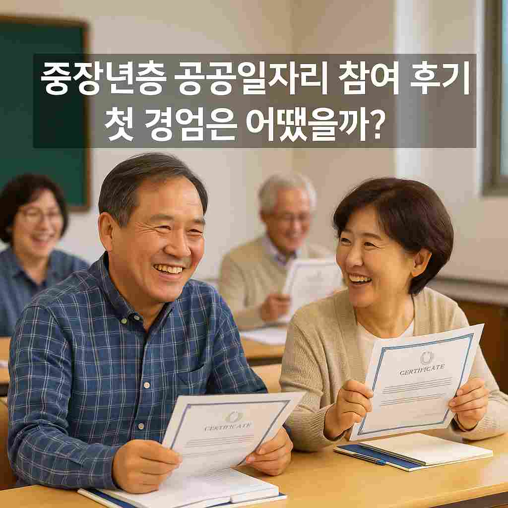중장년층 공공일자리 참여 후기 첫 경험은 어땠을까