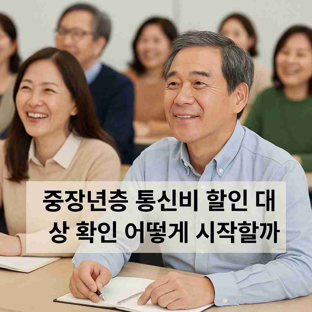 중장년층 통신비 할인 대상 확인 어떻게 시작할까