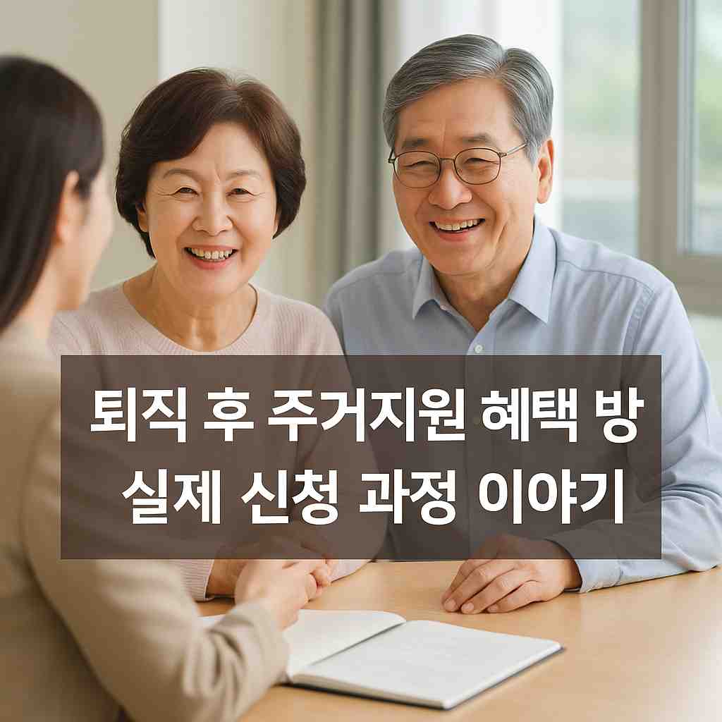 퇴직 후 주거지원 혜택 방법 실제 신청 과정 이야기