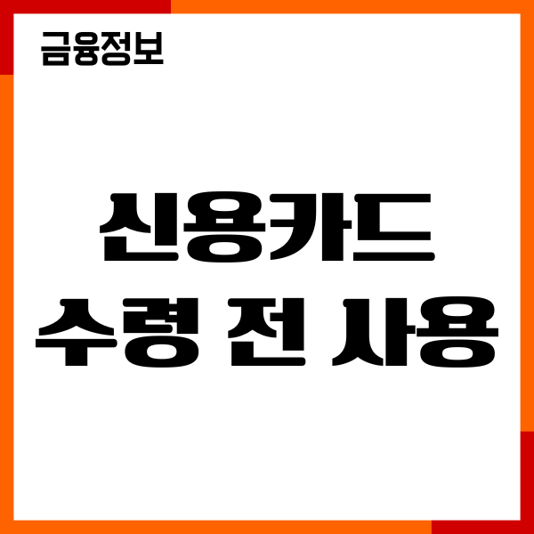 신용카드 수령 전 사용 방법, 온라인 등록, 이용후기