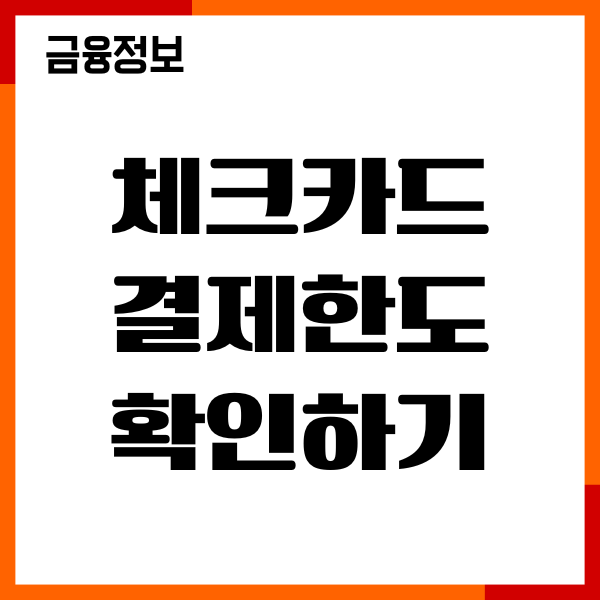 체크카드 결제 한도 확인 방법, 조회, 변경, 이용후기